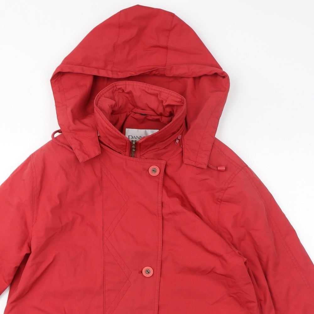 Dannimac Womens Red Rain Coat Coat Size S Zip