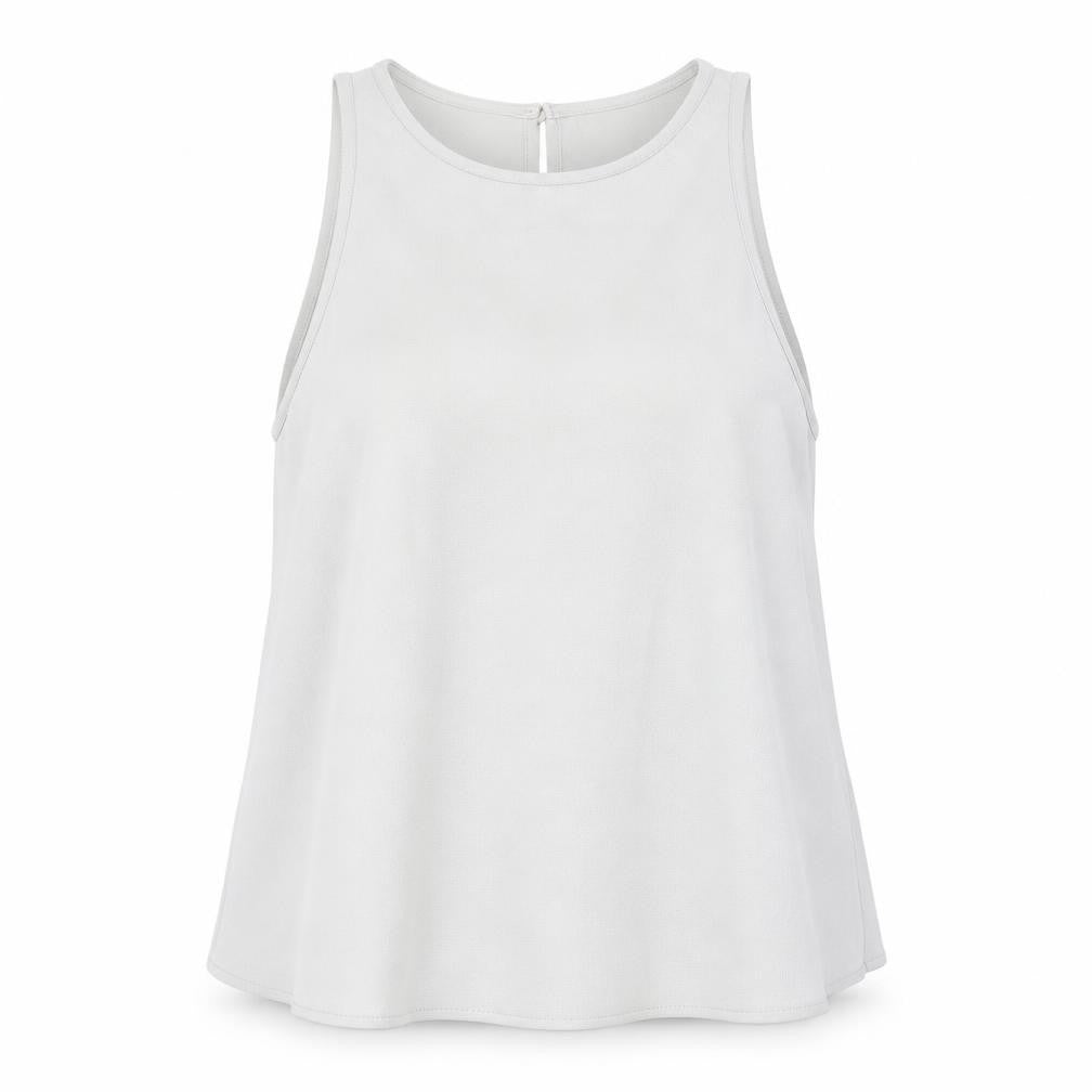 American Apparel Womens Grey Polyester Basic Tank Size XS Round Neck - Open Back