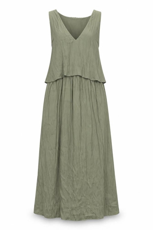 H&M Womens Green Polyester Maxi Size 10 V-Neck Pullover