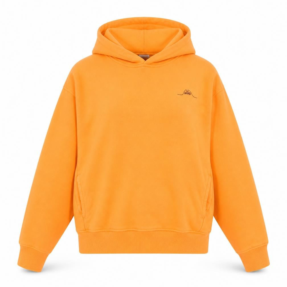 Zara Womens Orange Cotton Pullover Hoodie Size 10 Pullover