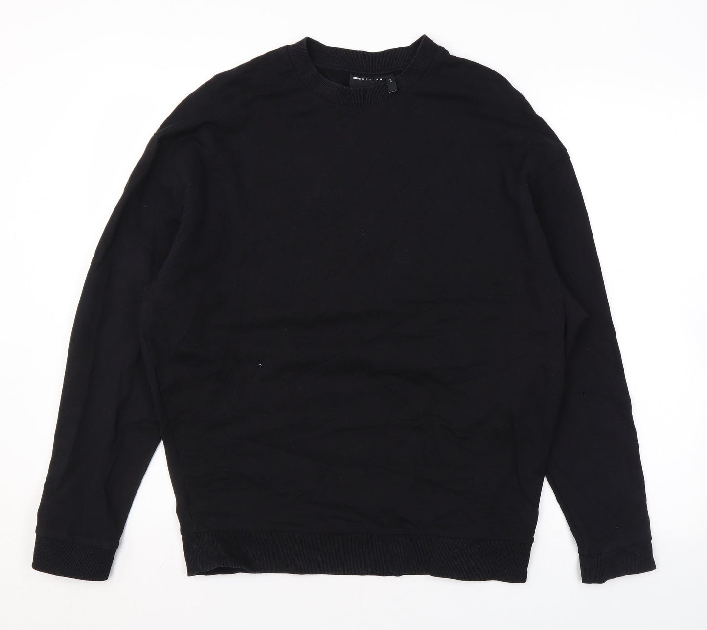 ASOS Mens Black Cotton Pullover Sweatshirt Size XS