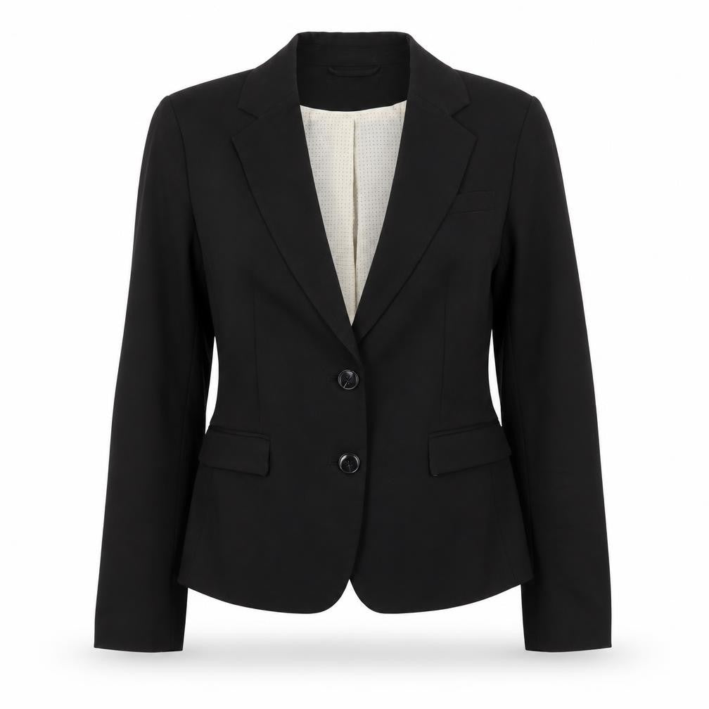 H&M Womens Black Jacket Blazer Size 8 Button