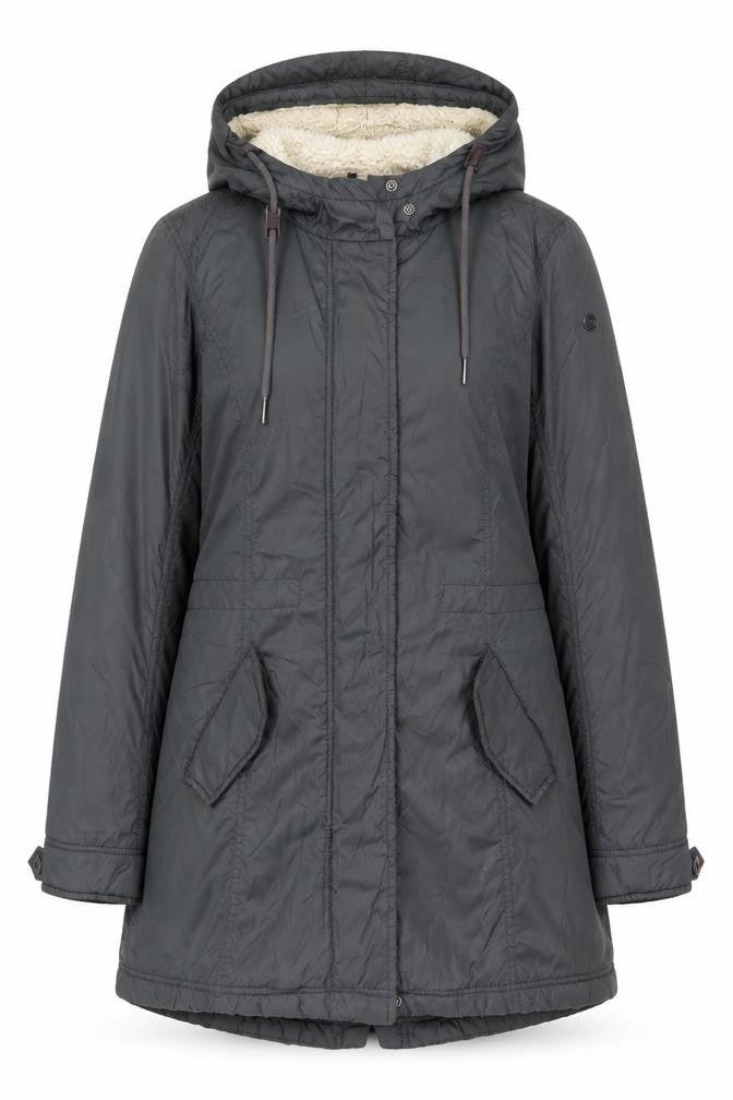 Censured Womens Grey Rain Coat Coat Size XS Zip