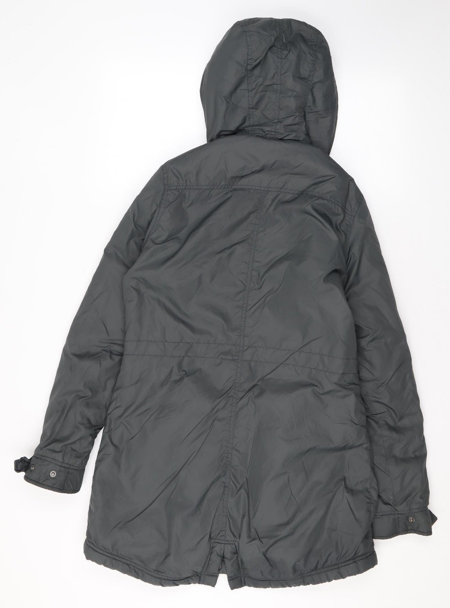 Censured Womens Grey Rain Coat Coat Size XS Zip