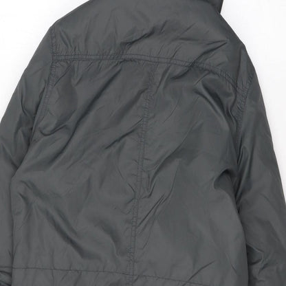 Censured Womens Grey Rain Coat Coat Size XS Zip