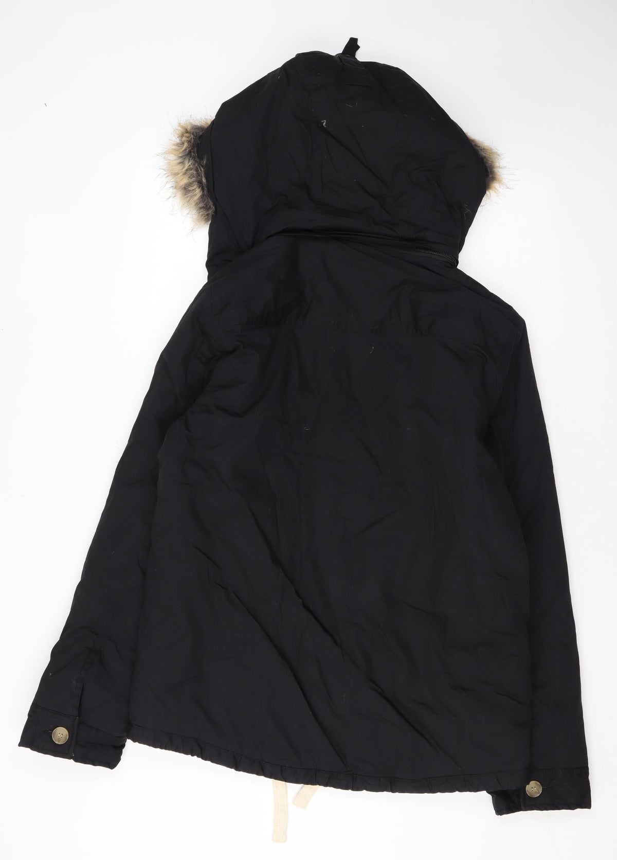 Native Youth Womens Black Rain Coat Coat Size M Zip