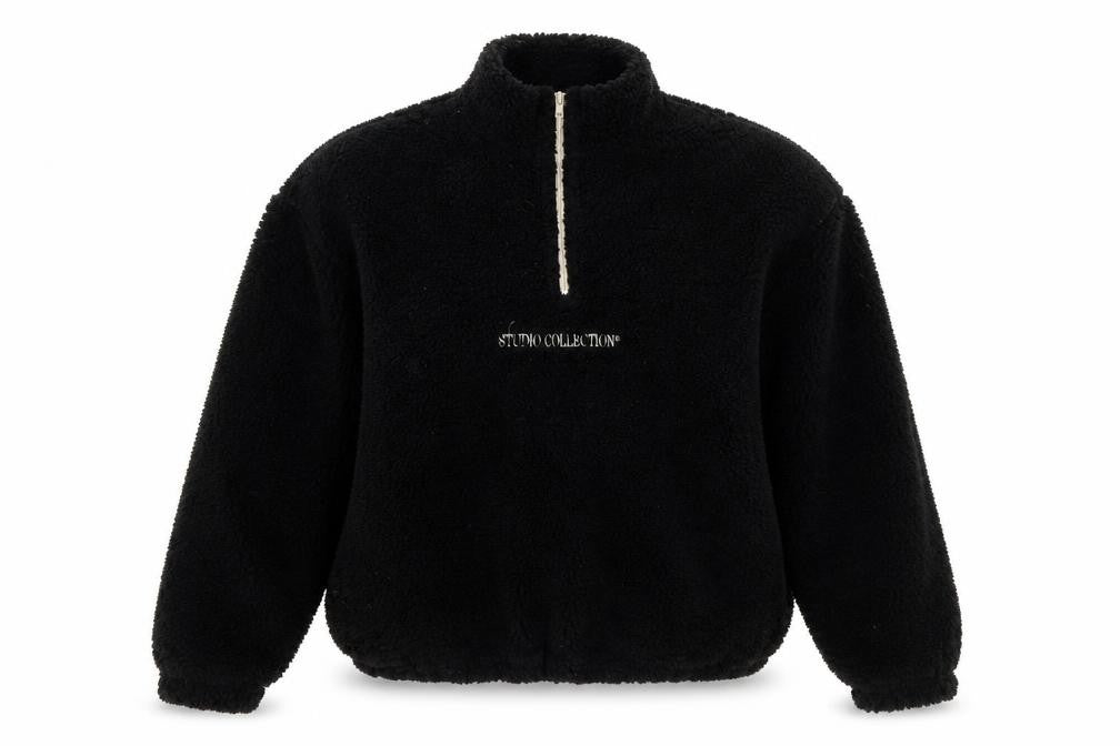 Boohoo Womens Black Overcoat Coat Size L Zip
