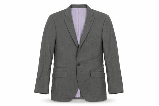 REDA Mens Grey Geometric Wool Jacket Suit Jacket Size 42 Regular