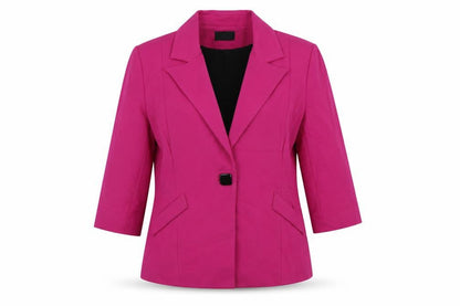 Ariana Womens Pink Jacket Blazer Size 14 Button