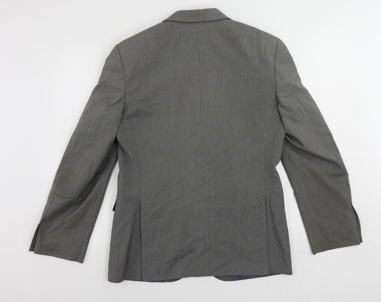 Burton Mens Grey Polyester Jacket Suit Jacket Size 38 Regular