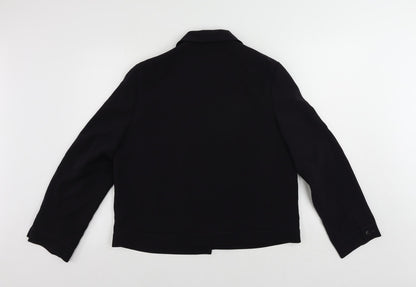 St Michael Womens Blue Jacket Blazer Size 14 Button