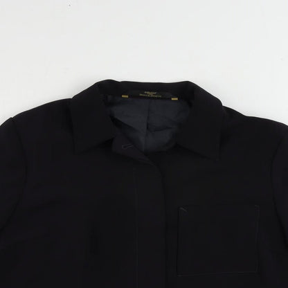 St Michael Womens Blue Jacket Blazer Size 14 Button