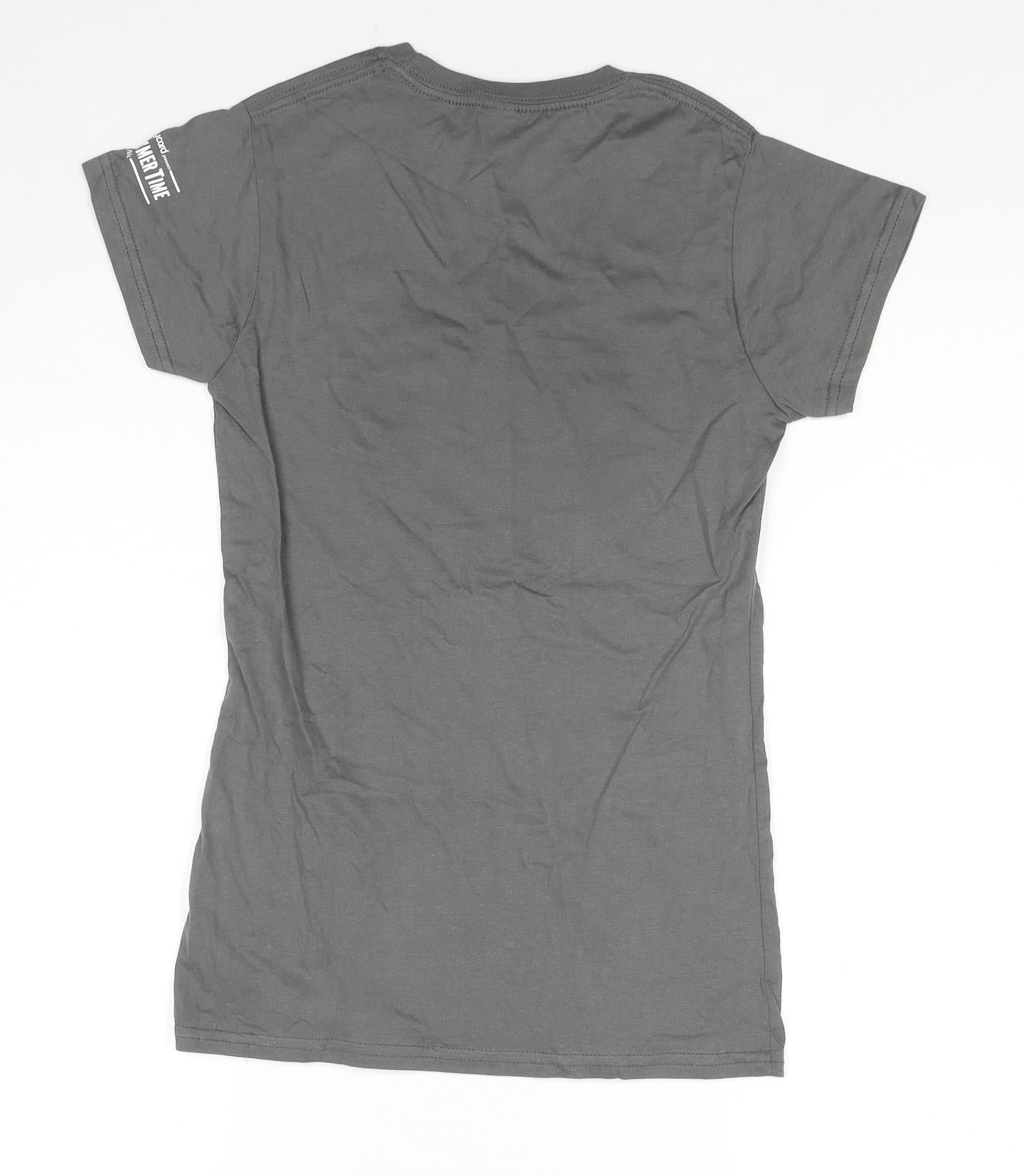 Gildan Womens Grey Cotton Basic T-Shirt Size S Round Neck - British Summer Time Hyde Park London