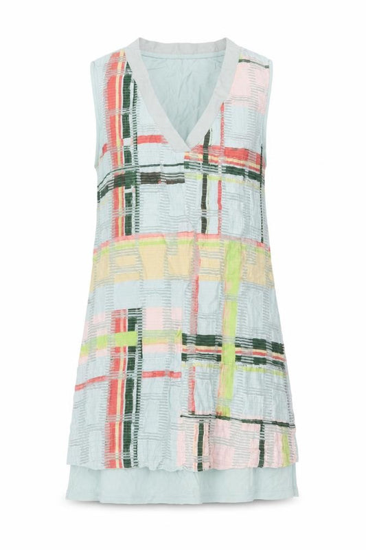 NEXT Womens Multicoloured Geometric Viscose Tunic Blouse Size 10 V-Neck