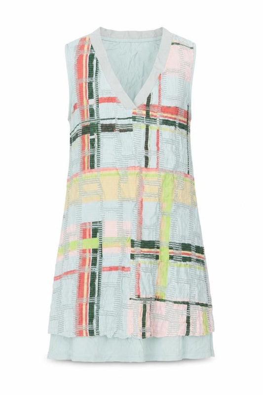 Next Womens Multicoloured Geometric Viscose Tunic Blouse Size 10 V-Neck
