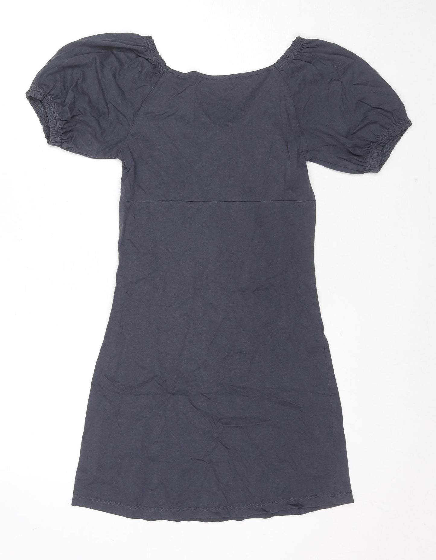 Noisy may Womens Grey Cotton T-Shirt Dress Size XS Round Neck Pullover