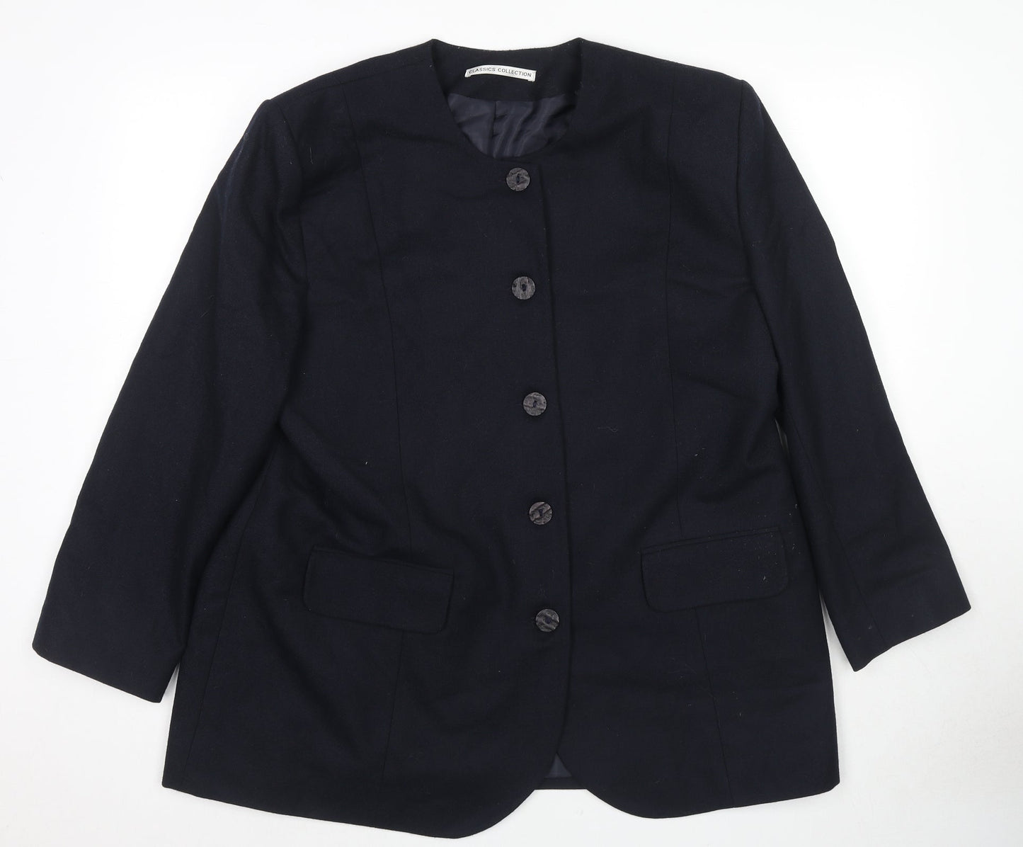 St Bernard Womens Blue Jacket Blazer Size 20 Button