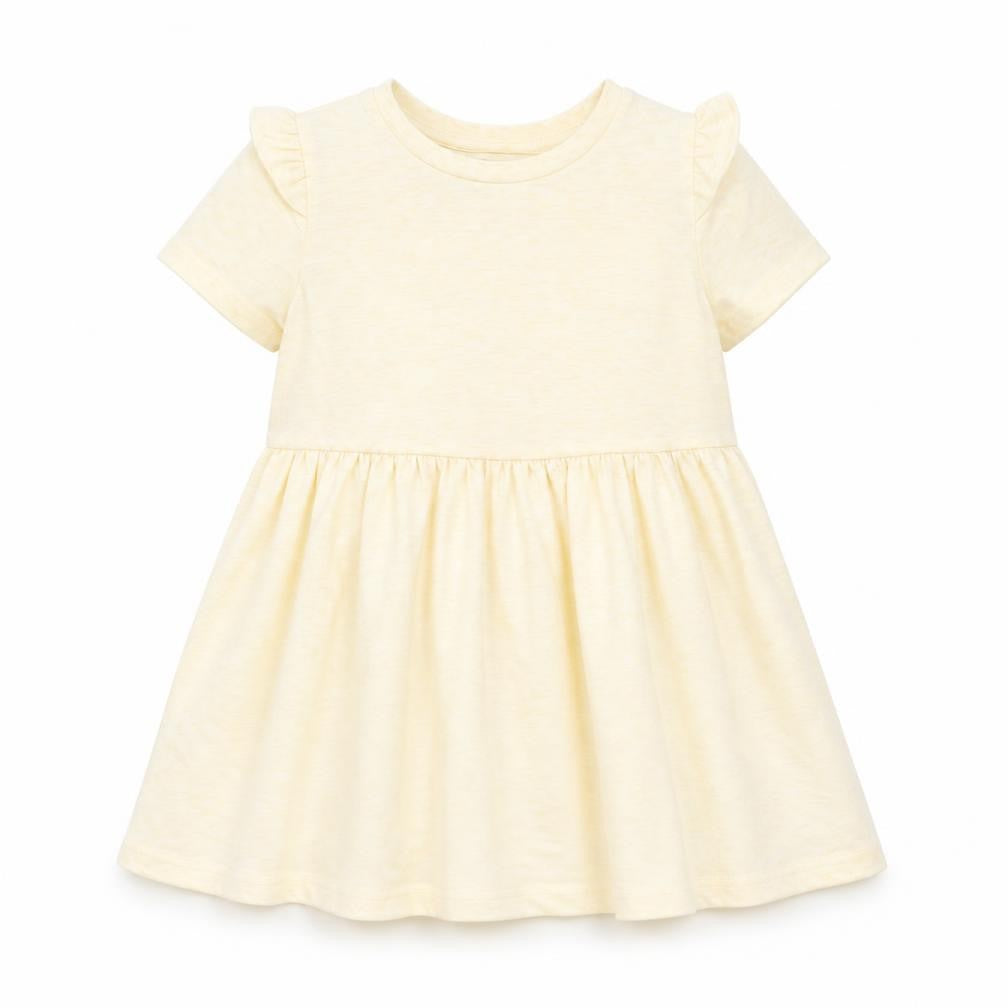 Marks & Spencer Girls Yellow Polyester Fit & Flare Size 2-3 Years Round Neck Pullover