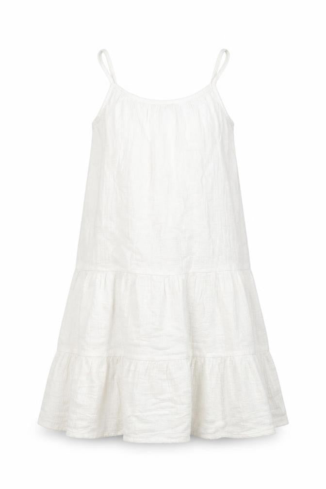 Marks & Spencer Girls White Cotton Trapeze & Swing Size 9-10 Years Round Neck Pullover