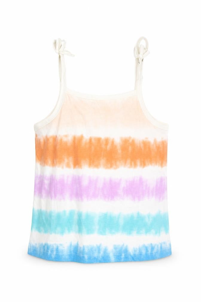 Marks & Spencer Girls Multicoloured Geometric Cotton Basic Tank Size 5-6 Years Square Neck Pullover