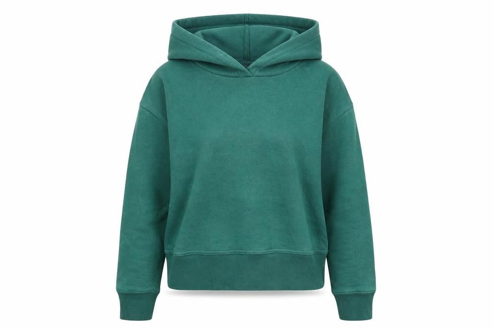 Zara Womens Green Cotton Pullover Hoodie Size S Pullover