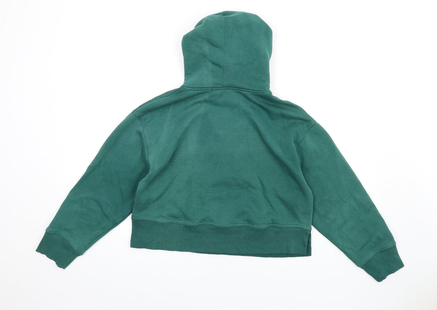 Zara Womens Green Cotton Pullover Hoodie Size S Pullover