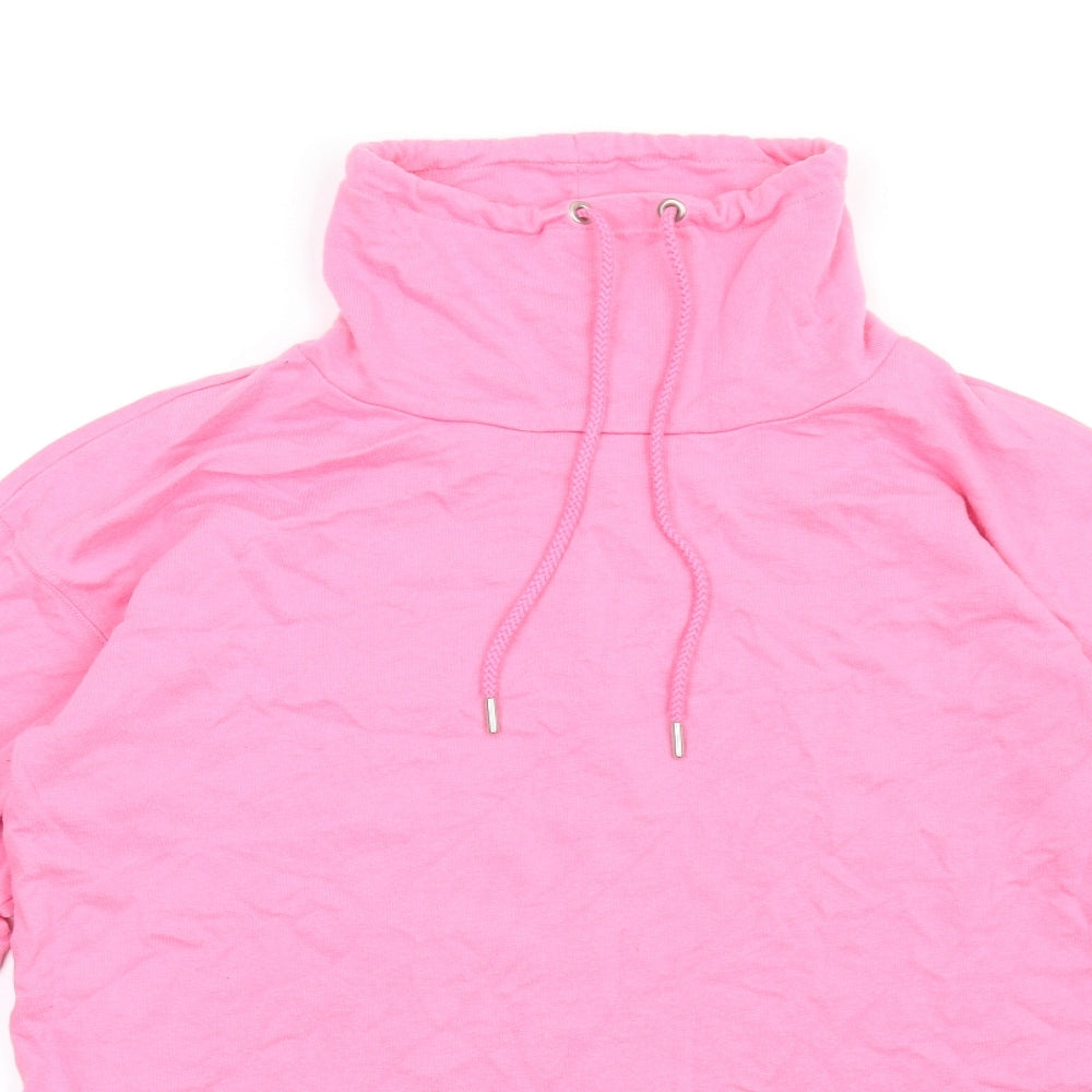 John Lewis Womens Pink Cotton Pullover Sweatshirt Size 12 Pullover