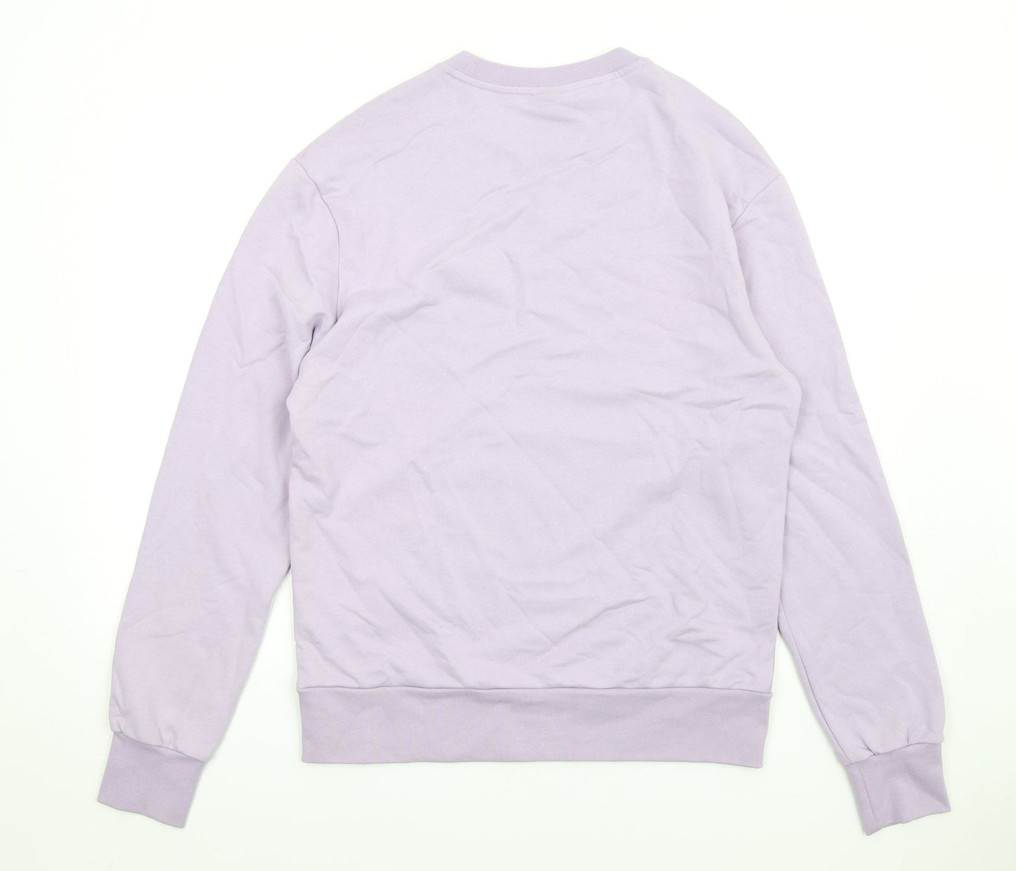 Bravian Mens Purple Cotton Pullover Sweatshirt Size L