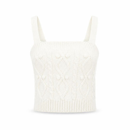 River Island Womens Ivory Acrylic Basic Tank Size XS Square Neck