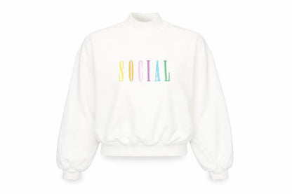 H&M Womens White Cotton Pullover Sweatshirt Size XS Pullover