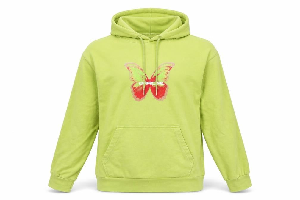 Boohoo Womens Green Cotton Pullover Hoodie Size M Pullover - Butterfly