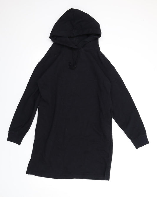 Uniqlo Womens Black Cotton Pullover Hoodie Size XS Pullover