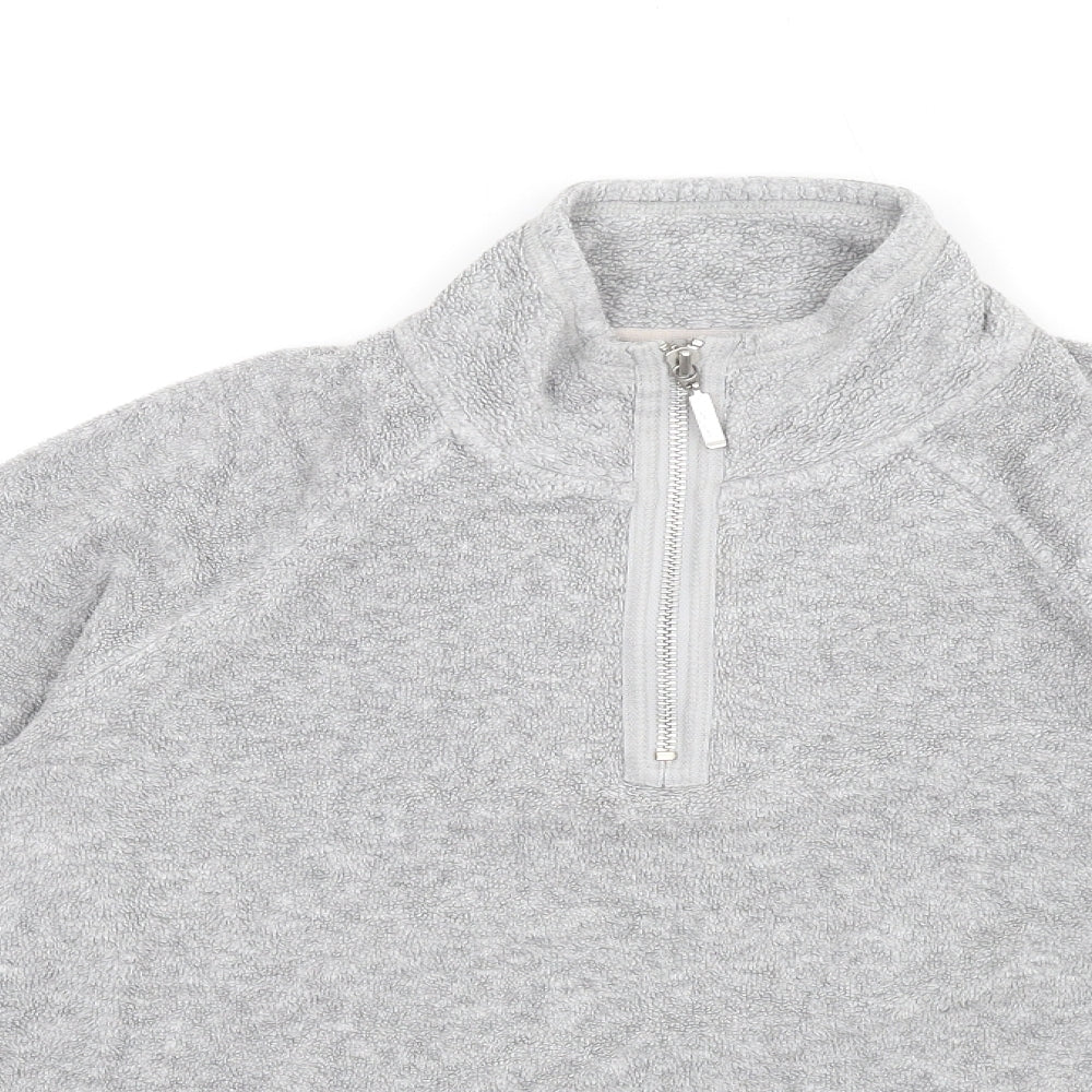 Per Una Womens Grey Polyester Pullover Sweatshirt Size M Zip