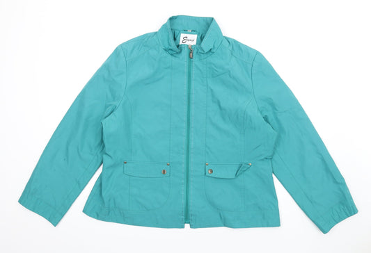 Eleganze Womens Green Jacket Size 20 Zip