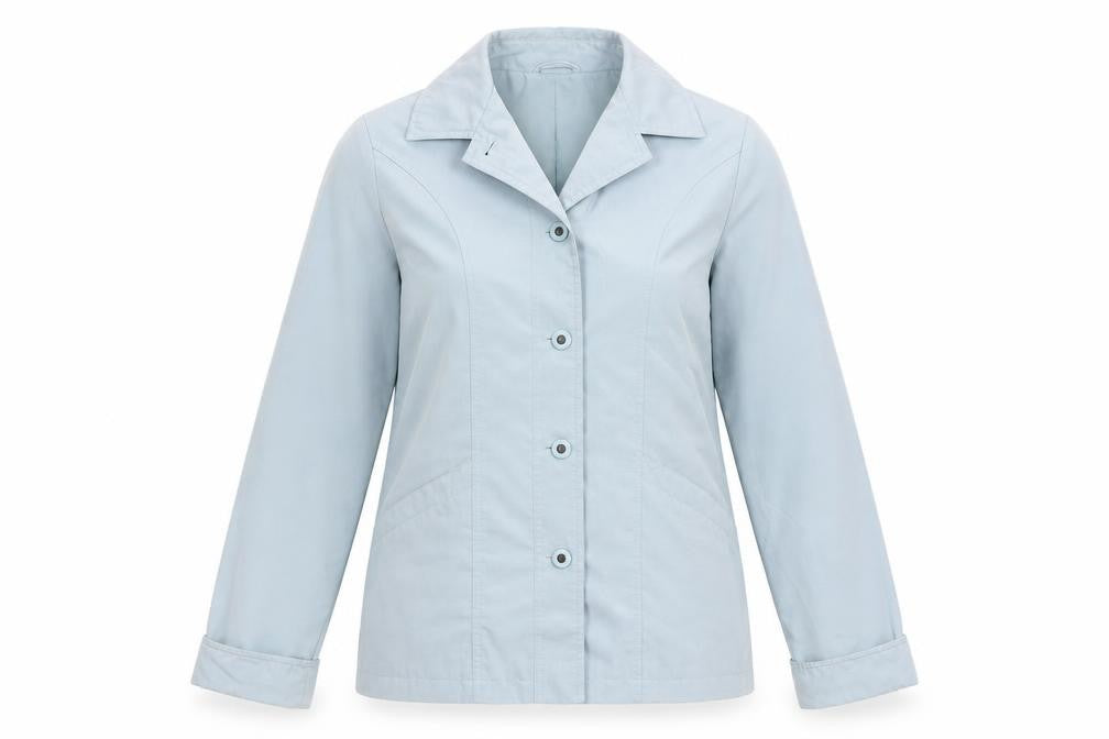 EWM Womens Blue Jacket Coat Size 10 Button