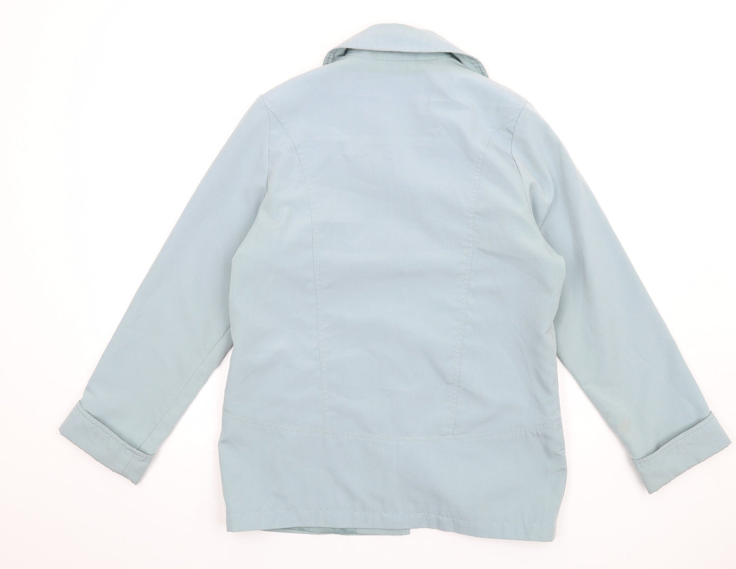 EWM Womens Blue Jacket Coat Size 10 Button