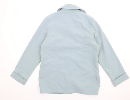 EWM Womens Blue Jacket Coat Size 10 Button