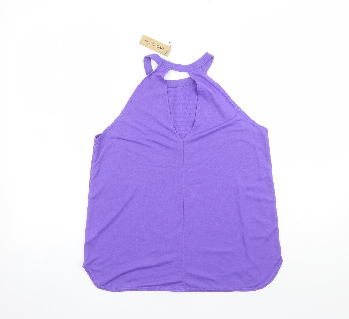 River Island Womens Purple Polyester Camisole Tank Size 10 Round Neck