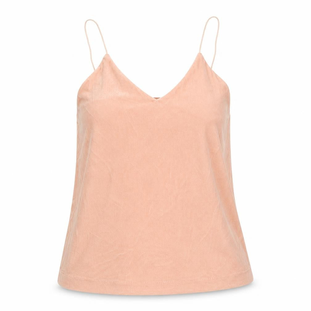 Weekday Womens Pink Polyester Camisole Tank Size S V-Neck