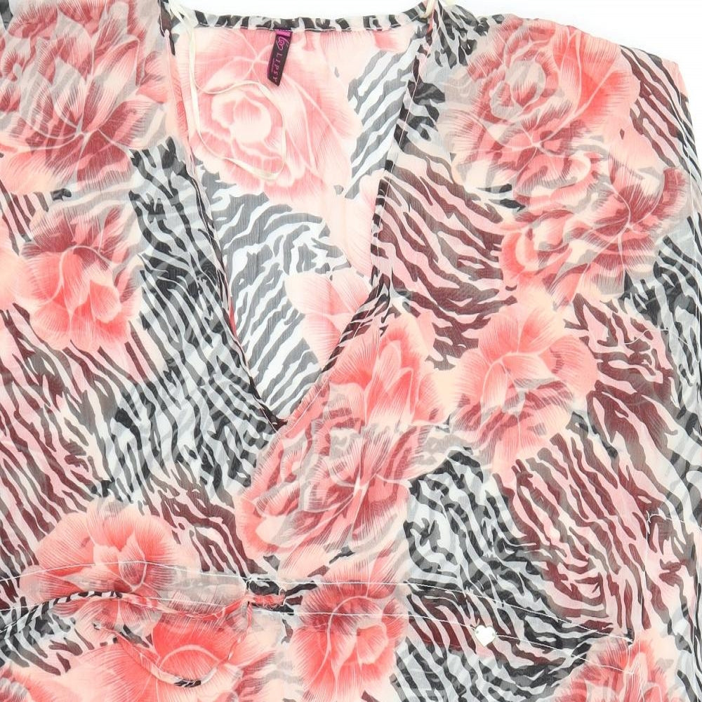 Lipsy Womens Multicoloured Geometric Polyester Cover Up Size S