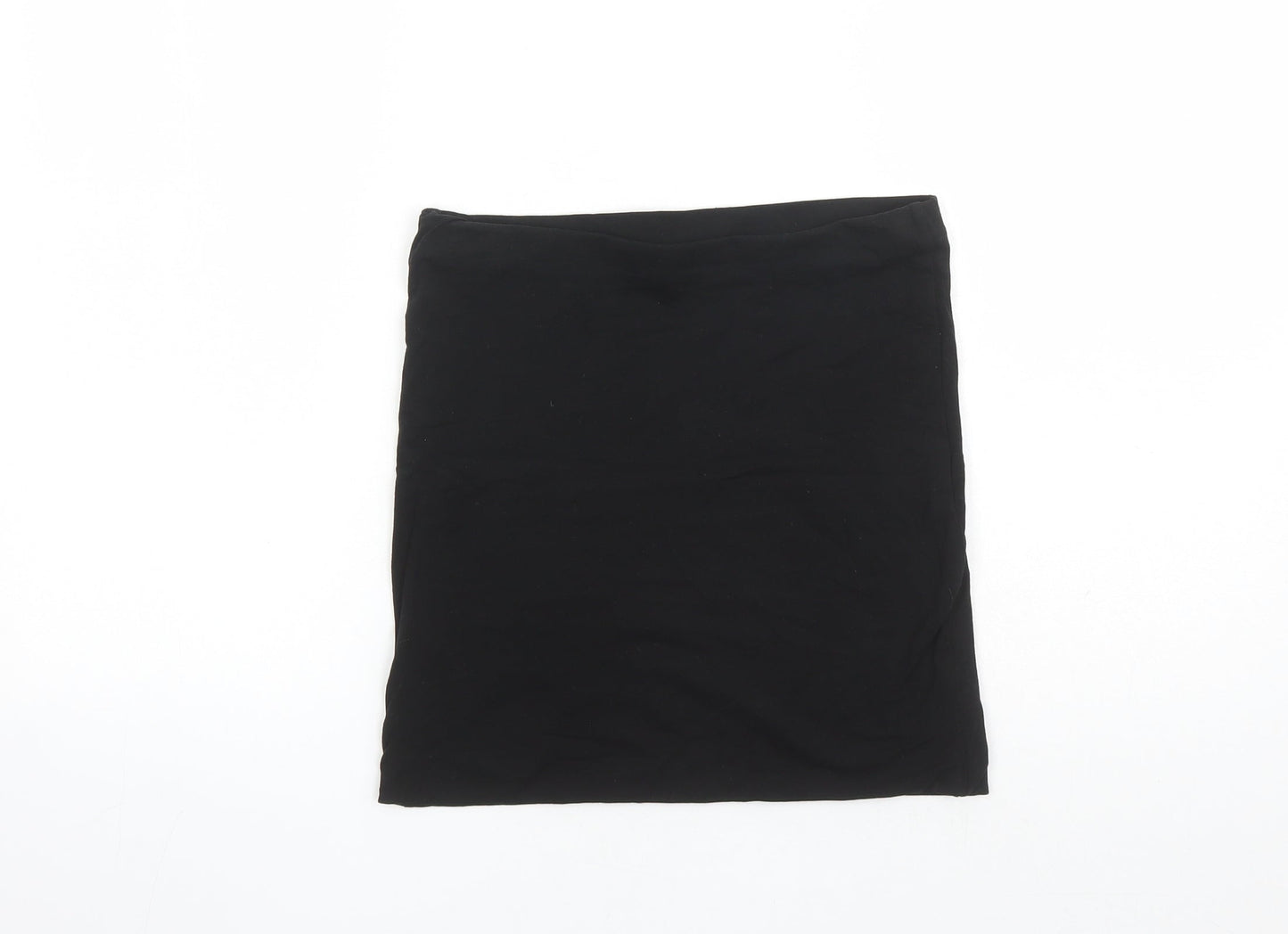 H&M Womens Black Cotton Bandage Skirt Size XS - Elasticated Waist