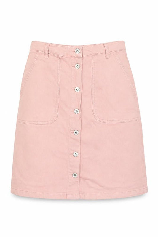 Great Plains Womens Pink Cotton A-Line Skirt Size 8 Button - Pockets