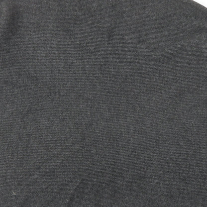 John Lewis Womens Grey V-Neck Nylon Pullover Jumper Size 8