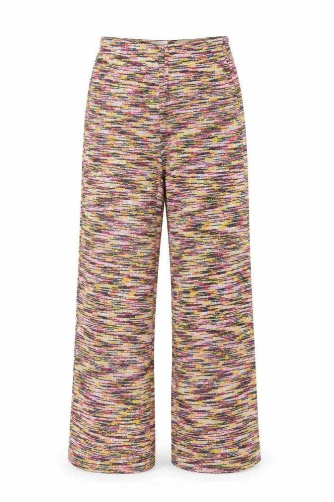 H&M Womens Multicoloured Striped Polyester Trousers Size S L29 in Regular