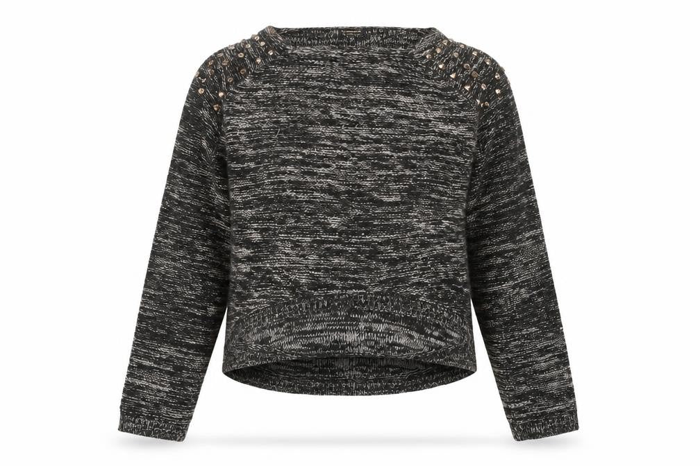Golddigga Womens Black Round Neck Acrylic Pullover Jumper Size 14