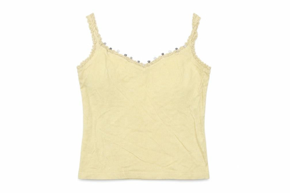 Phase Eight Womens Yellow Linen Basic T-Shirt Size 12 Sweetheart