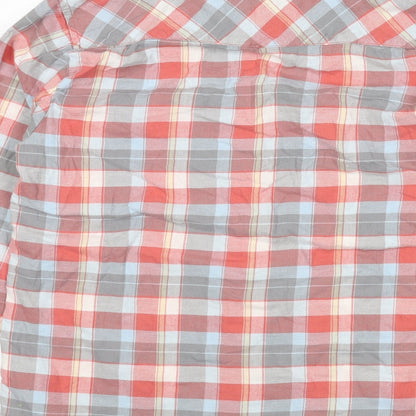 JACHS Girlfriend Womens Multicoloured Plaid 100% Cotton Basic Button-Up Size S Collared
