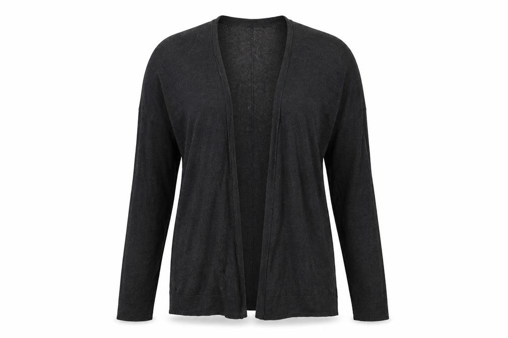 H&M Womens Grey V-Neck Viscose Cardigan Jumper Size S