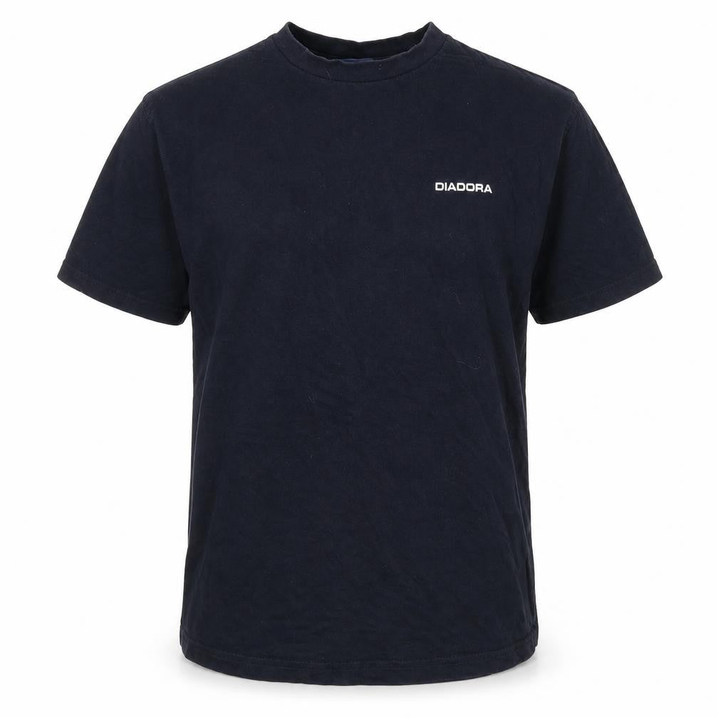Diadora Boys Blue 100% Cotton Basic T-Shirt Size 10-11 Years Round Neck Pullover