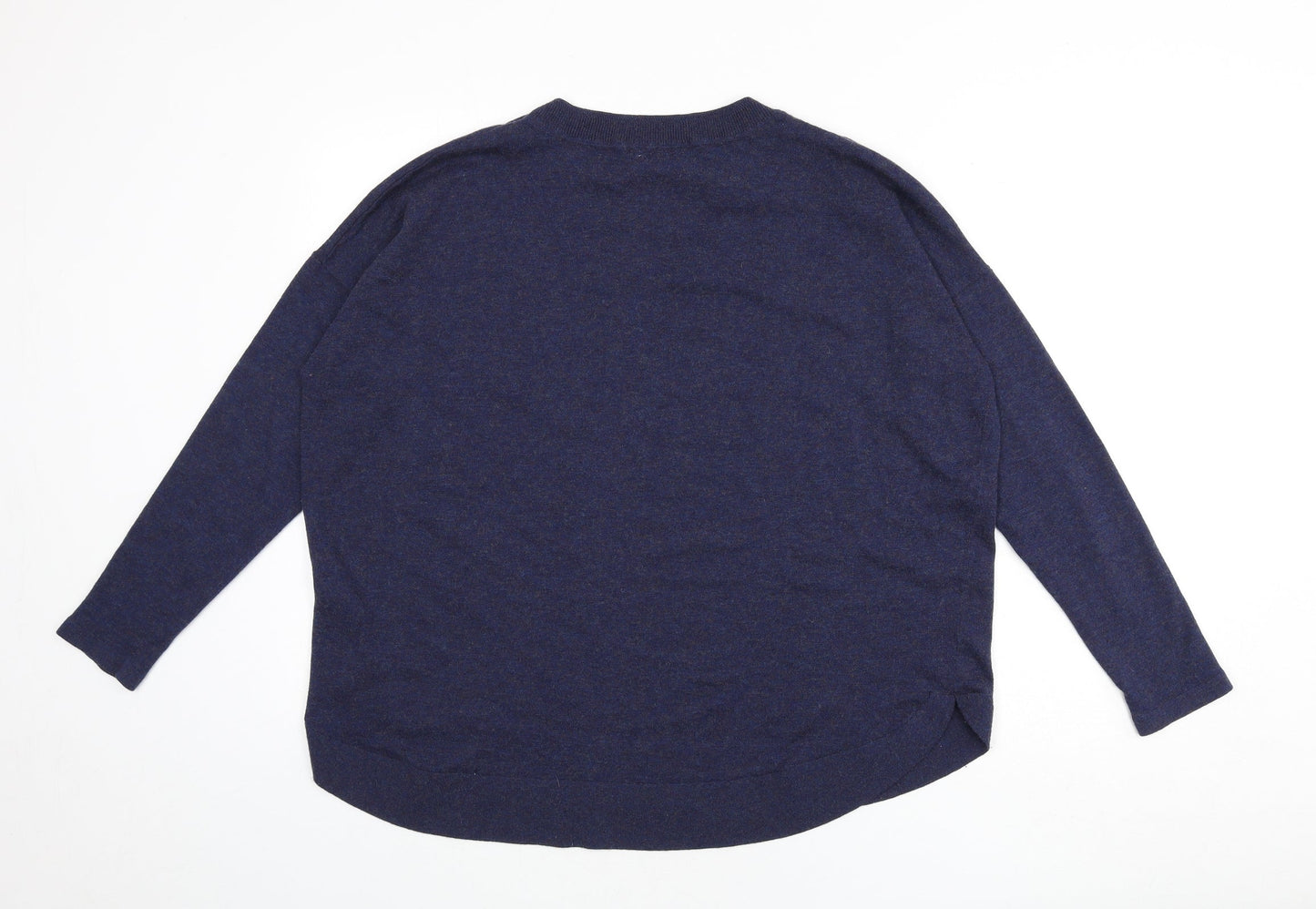 H&M Womens Blue Round Neck Polyester Pullover Jumper Size L